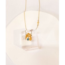 Κολιέ Σε Κίτρινο Χρυσό 9Κ - Οικογένεια με ΄ένα γιο και ένα σταυρό (N265)